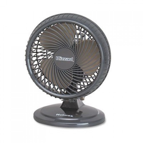 Holmes HAOF87BLZNUC Lil' Blizzard 7" Two-Speed Oscillating Personal Table Fan  Plastic  Black - B00O3KL4EY